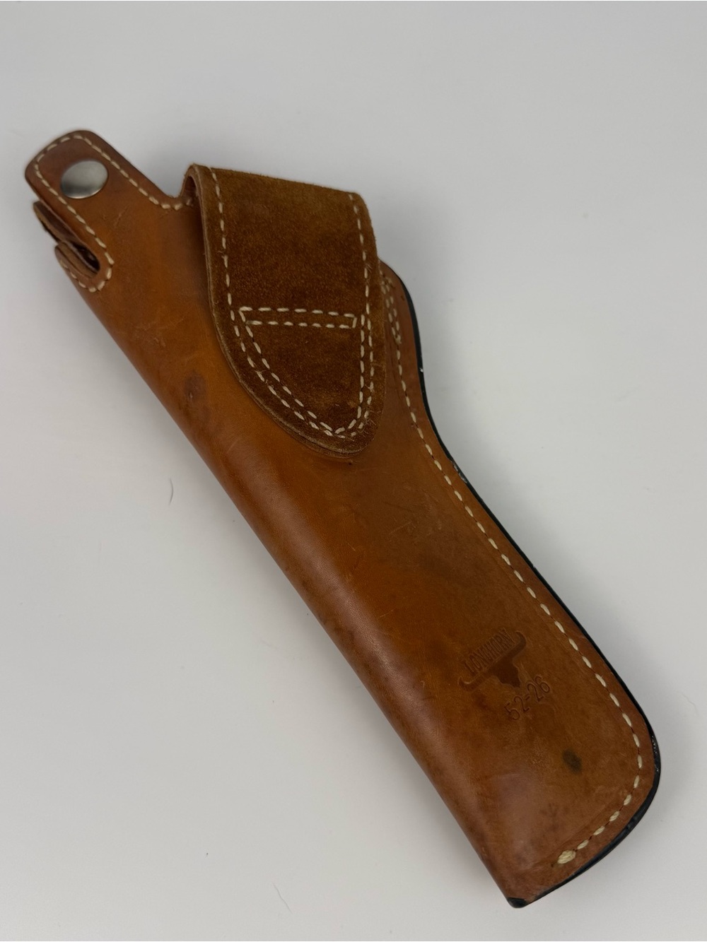 Longhorn 52 26  Right Handed Brown Leather Holster Vintage